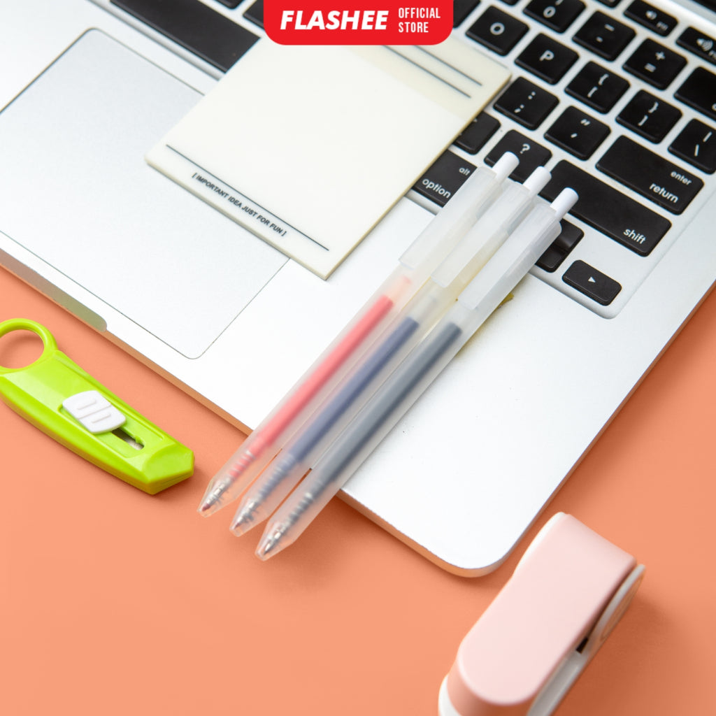 Flashee Pen Gel Mekanik Click and Go Basic Ballpoint Pulpen Narita Gel Mekanik 0,05 mm