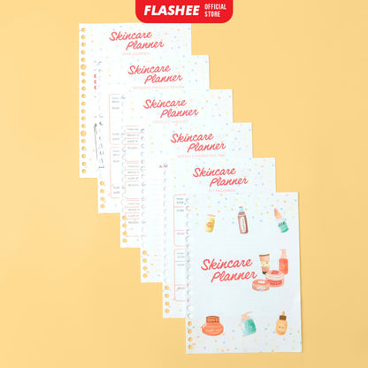 Skincare Planner Loose Leaf Rencana Harian Skincare Kertas Binder A5 B5 100 Gsm Refill Binder Loose Leaf
