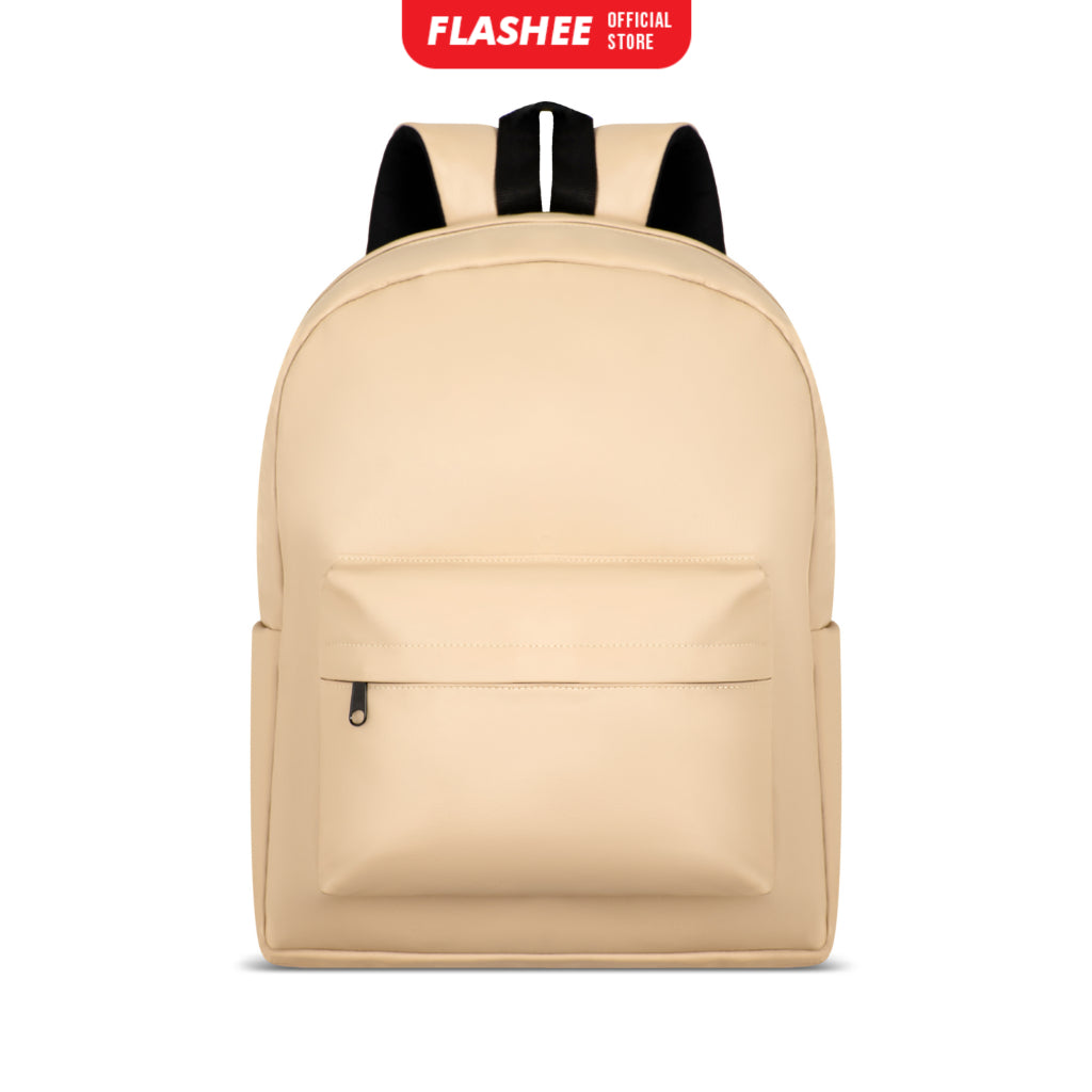 Flashee Leather Backpack Tas Laptop Tas Ransel Wanita Tahan Air Tas Sekolah