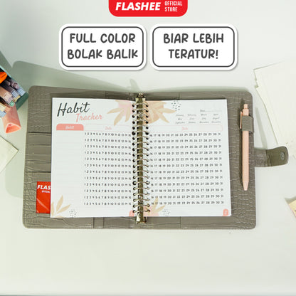 Loose Leaf Habit Tracker Buku Catatan Kebiasaan