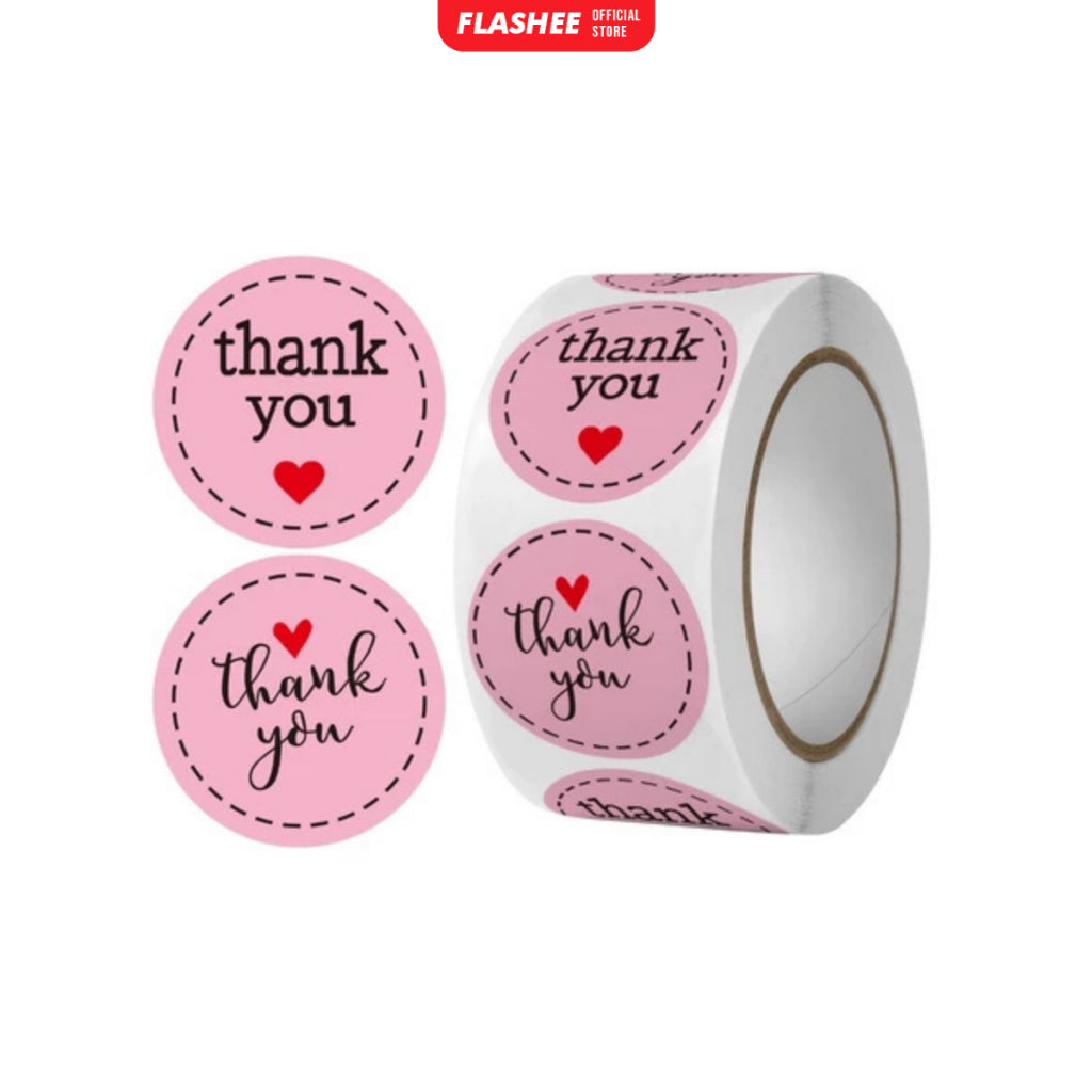 Flashee Stiker Roll Kartun Lucu Isi 500 Lembar Sticker Roll Dekorasi Stiker Memo Motif Cartoon