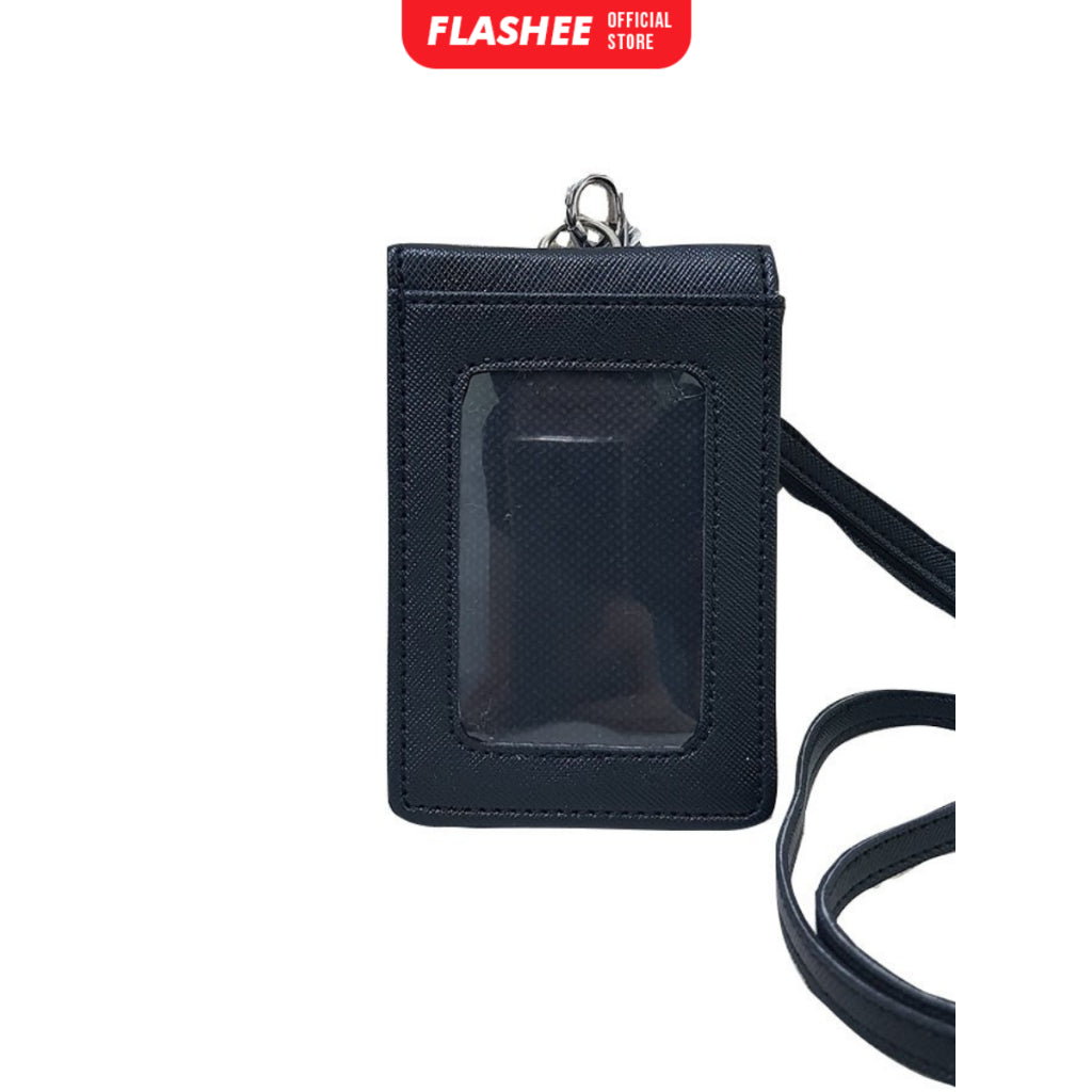 Flashee ID Card Holder Magnet Tabby Lanyard Magnet Name Tag Kulit Termurah Berkualitas PU Leather
