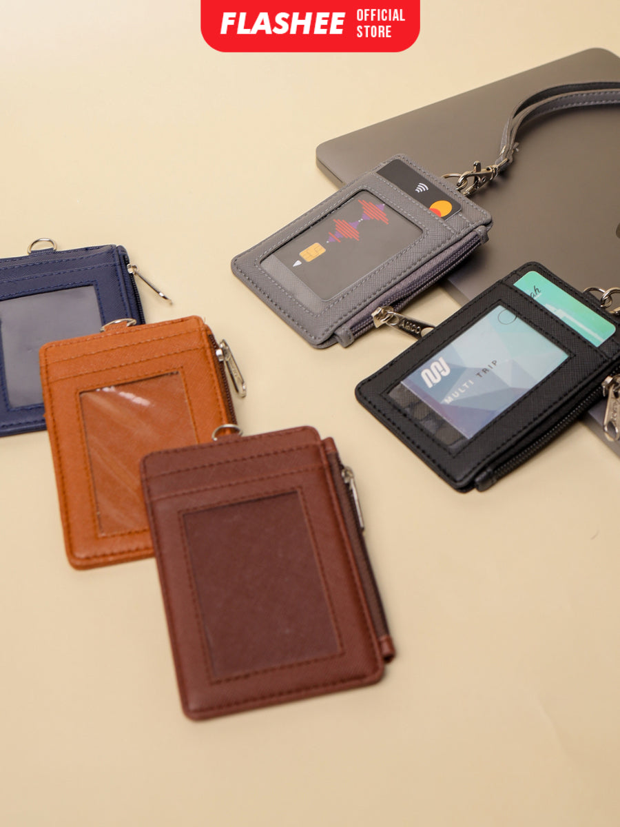 Flashee ID Card Holder Resleting Name Tag Seleting Taylor Lanyard Risleting Kulit Sintetis v2