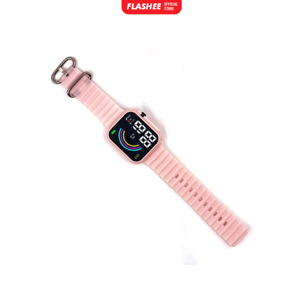 Flashee Jam Tangan Rubber Apple Watch Ultra Jam Tangan Digital Couple