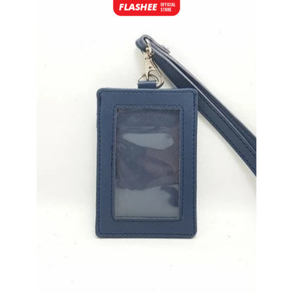 Flashee Name Tag ID Card Holder Kulit Cole Lanyard Termurah Berkualitas PU Leather Lanyard NameTag