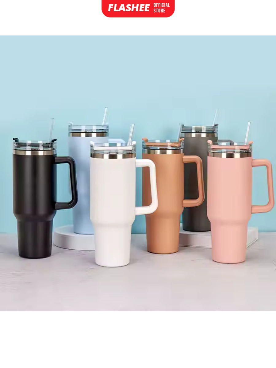 Flashee Botol Minum Anak Aesthetic 1200ML Tumbler Stainless Steel Tahan Dingin Tumbler Stainless