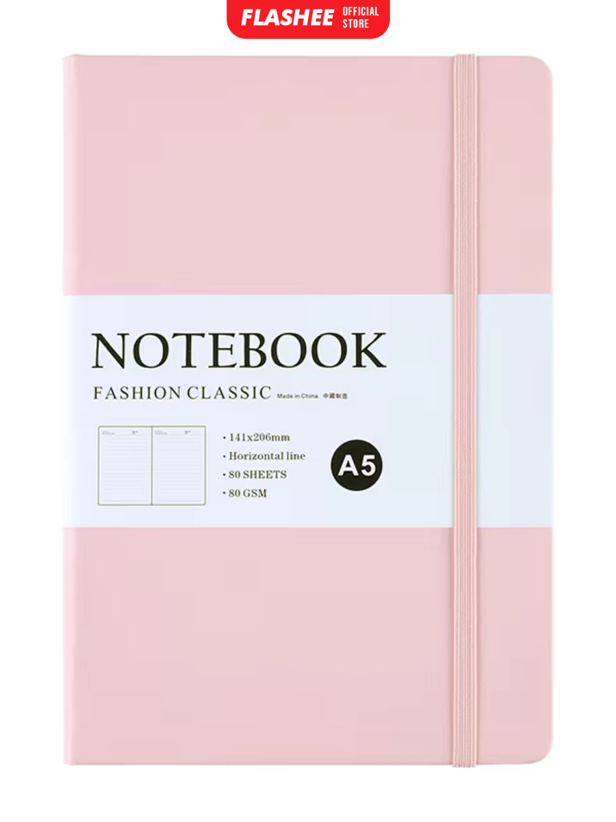 Flashee Notebook Aesthetic A5 Pocket Diary Buku Catatan Pertemuan 80 Lembar Jurnal Harian