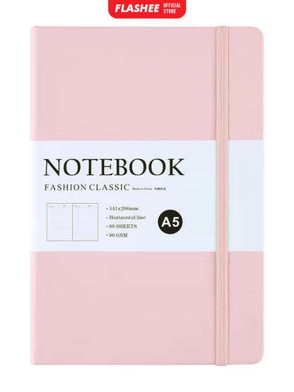 Flashee Notebook Aesthetic A5 Pocket Diary Buku Catatan Pertemuan 80 Lembar Jurnal Harian