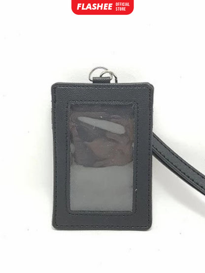 Flashee Name Tag ID Card Holder Kulit Cole Lanyard Termurah Berkualitas PU Leather Lanyard NameTag