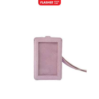 Flashee Name Tag ID Card Holder Kulit Cole Lanyard Termurah Berkualitas PU Leather Lanyard NameTag