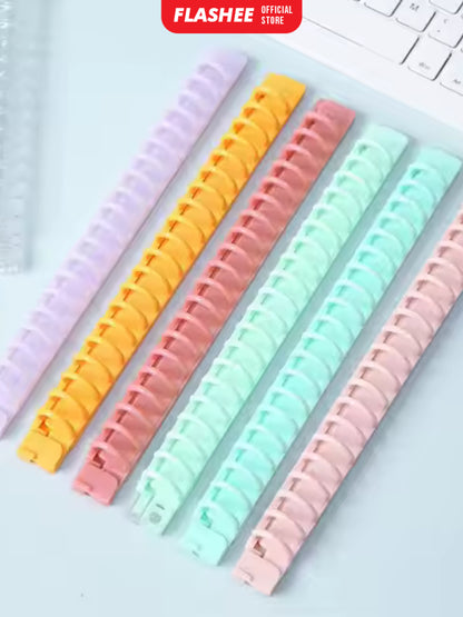 Flashee Ring Binder DIY Binding A5 20 Ring Warna Pastel Macaron Ring Binder A5 20 Lubang Buka Tutup