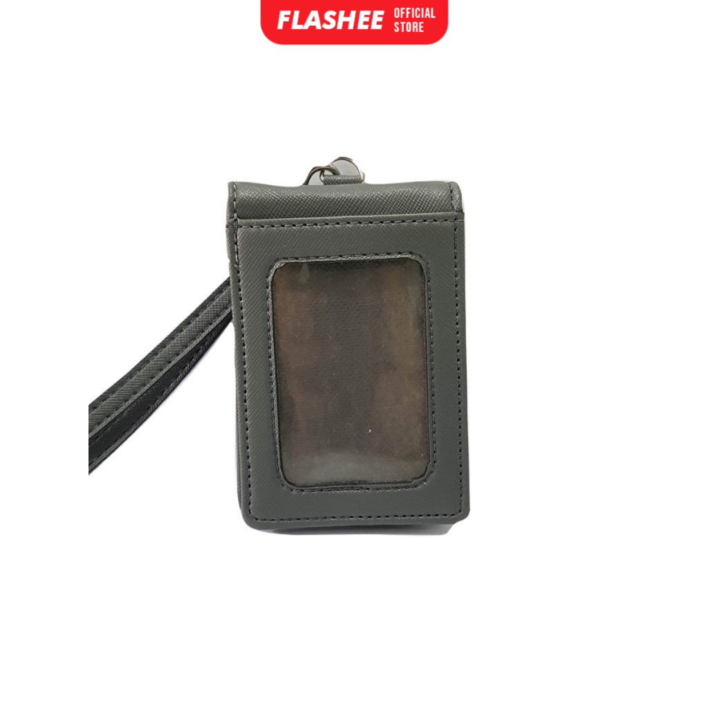 Flashee ID Card Holder Magnet Tabby Lanyard Magnet Name Tag Kulit Termurah Berkualitas PU Leather