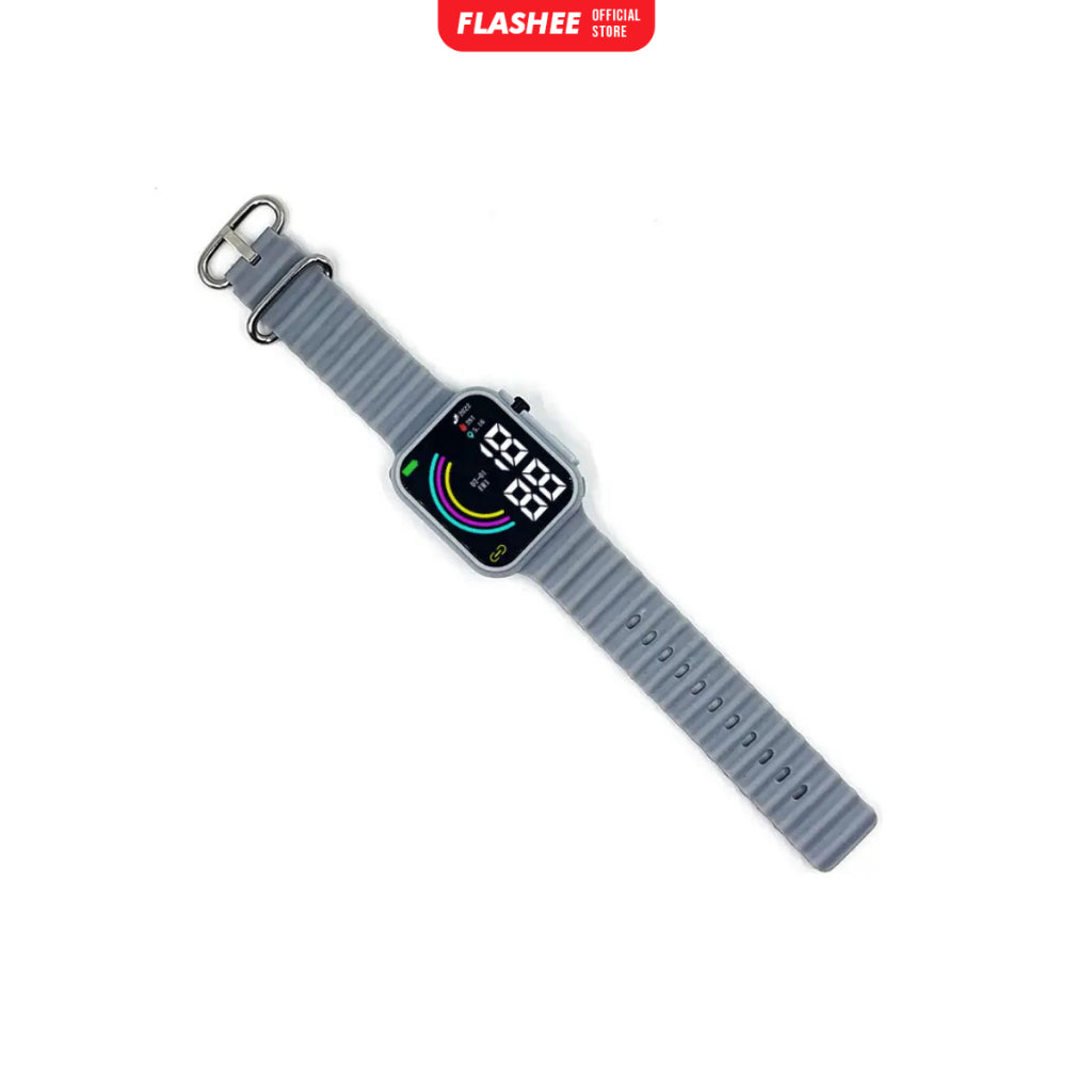 Flashee Jam Tangan Rubber Apple Watch Ultra Jam Tangan Digital Couple