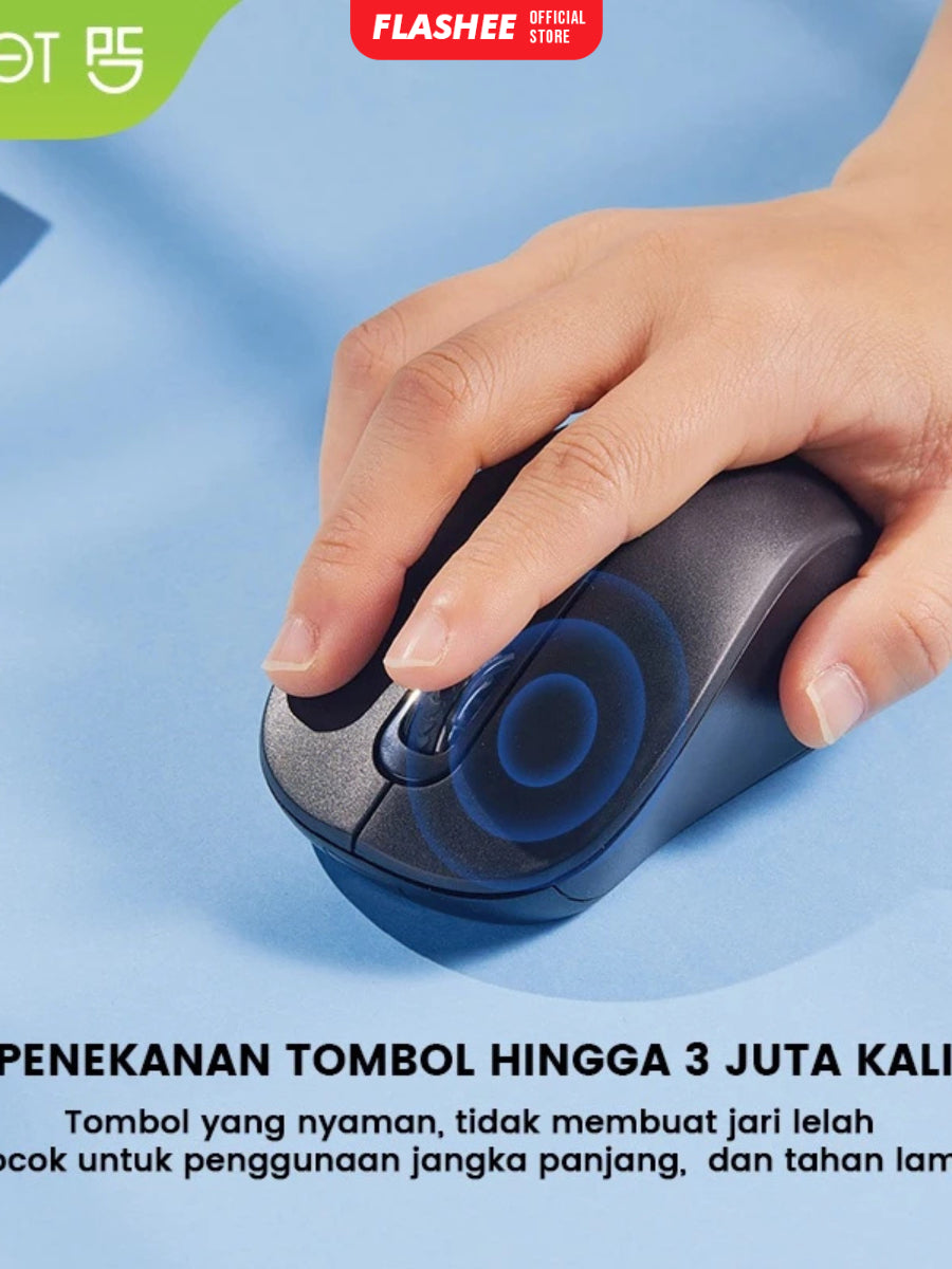 Flashee Mouse Laptop Wireless Robot M206 Mouse Laptop Tanpa Kabel