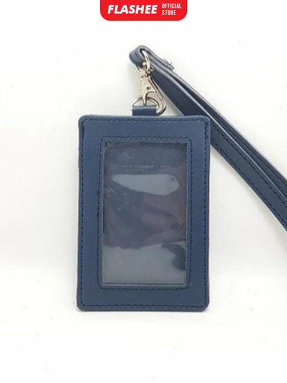Flashee Name Tag ID Card Holder Kulit Cole Lanyard Termurah Berkualitas PU Leather Lanyard NameTag