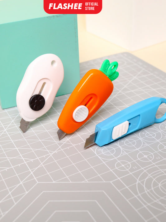 Flashee Mini Cutter Lucu Portable Pisau Cutter Pemotong Kertas