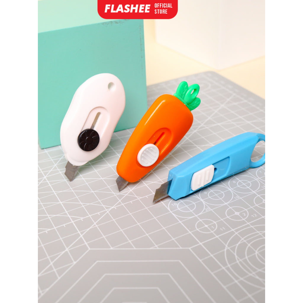 Flashee Mini Cutter Lucu Portable Pisau Cutter Pemotong Kertas