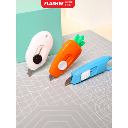 Flashee Mini Cutter Lucu Portable Pisau Cutter Pemotong Kertas