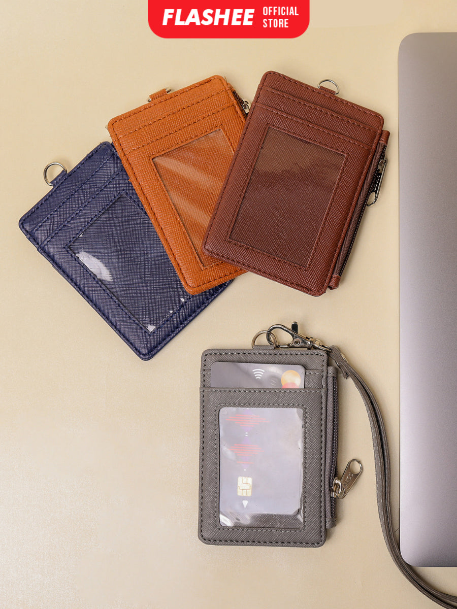 Flashee ID Card Holder Resleting Name Tag Seleting Taylor Lanyard Risleting Kulit Sintetis v2