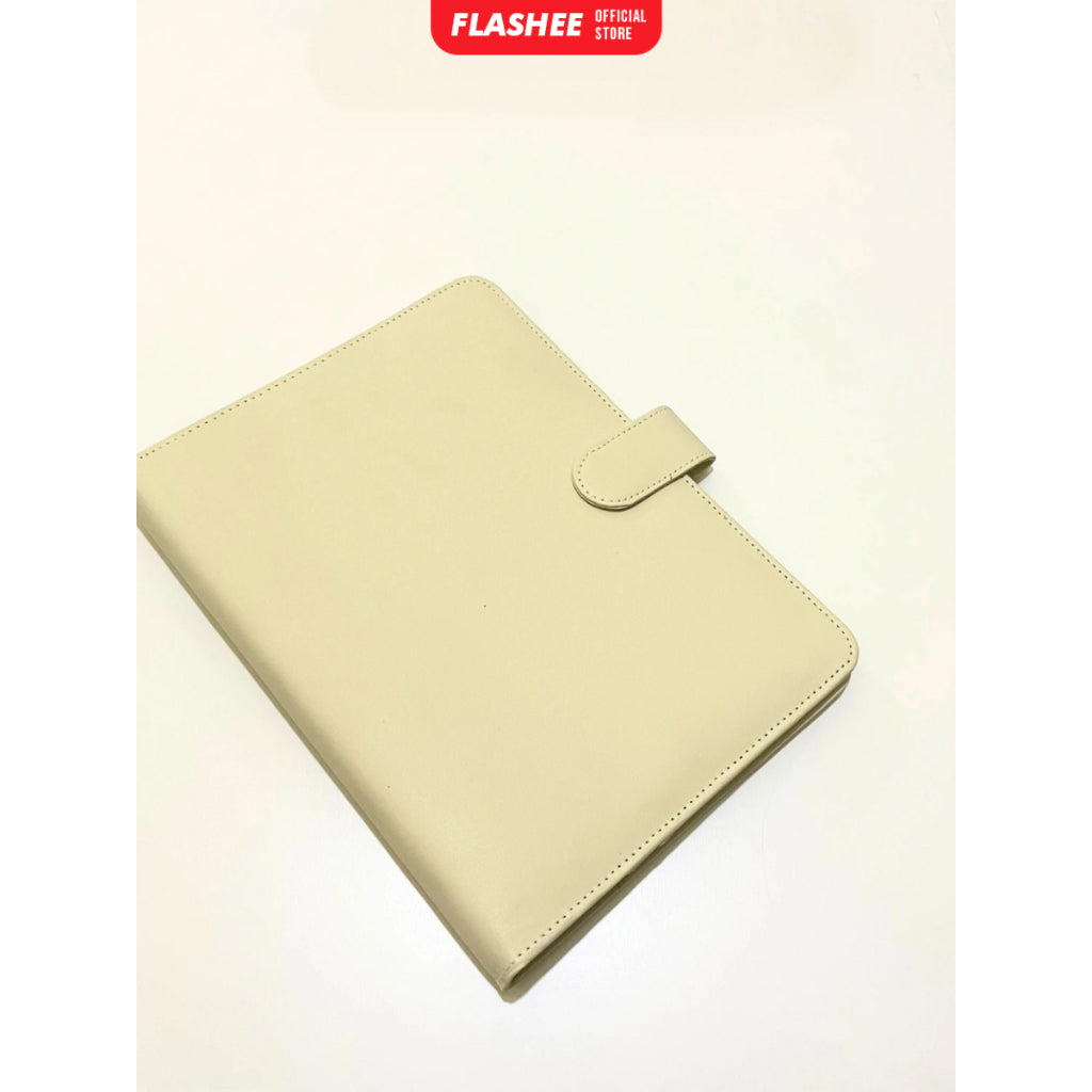 Flashee Binder Kulit Polos Premium A5 20 Ring Cover Buku Agenda Kuliah