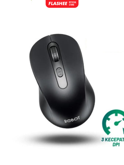 Flashee Mouse Laptop Wireless Robot M206 Mouse Laptop Tanpa Kabel
