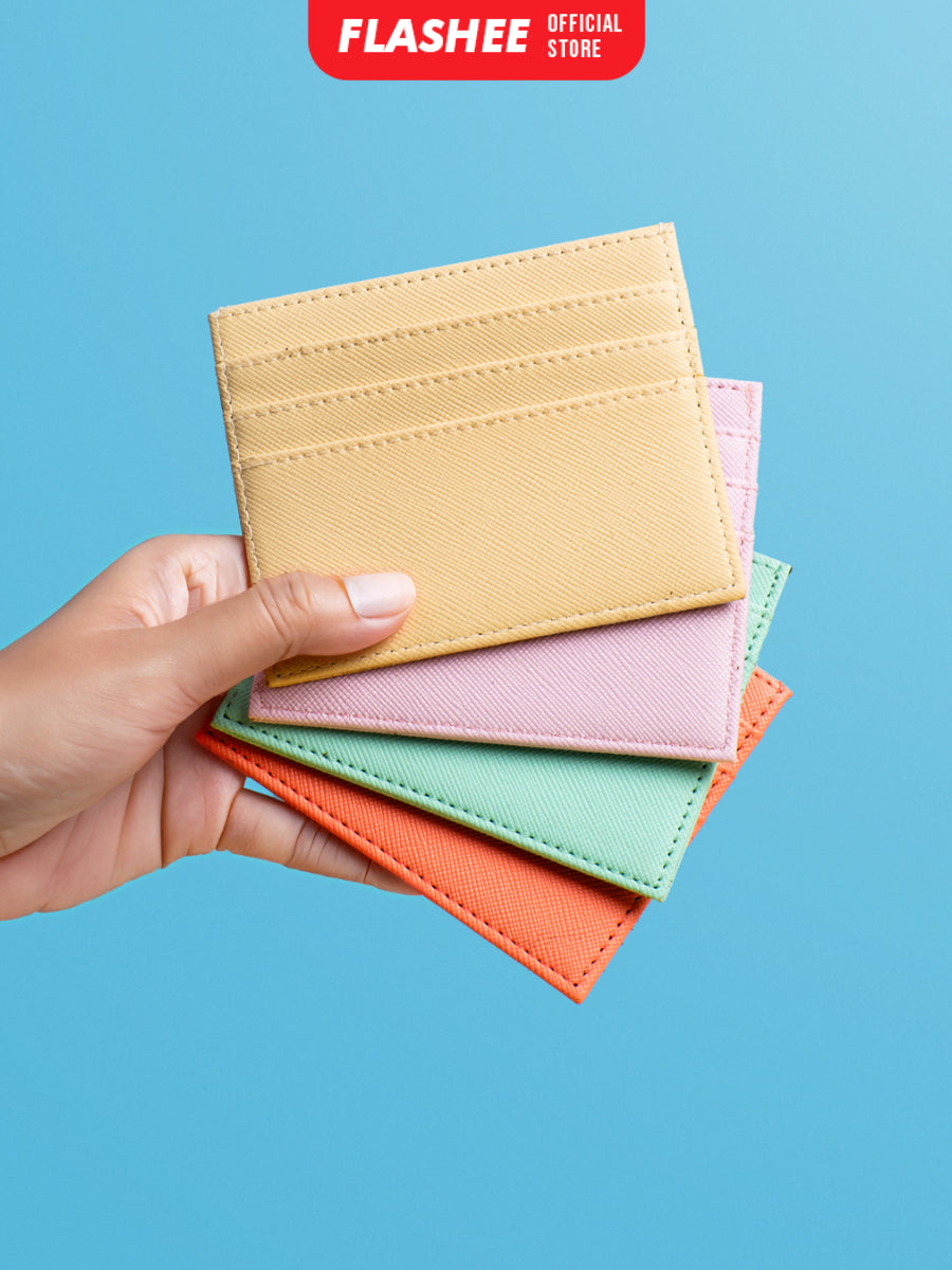 Flashee Card Holder 6 Slot Shavonne Dompet Kartu Tempat Kartu 6 Slot Card 1 Money Slot PU Leather