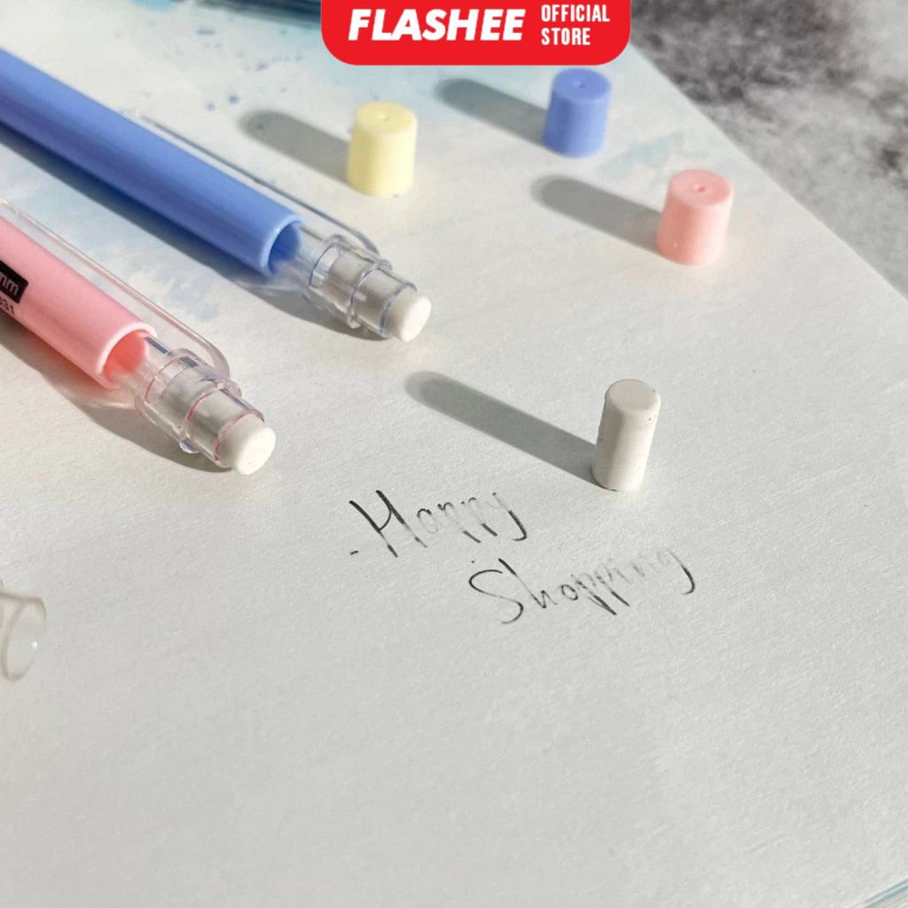 Flashee Pensil Cetek Mekanik 0,7 MM Pastel Makaron Mechanical Pencil Graphite Lead Automatic
