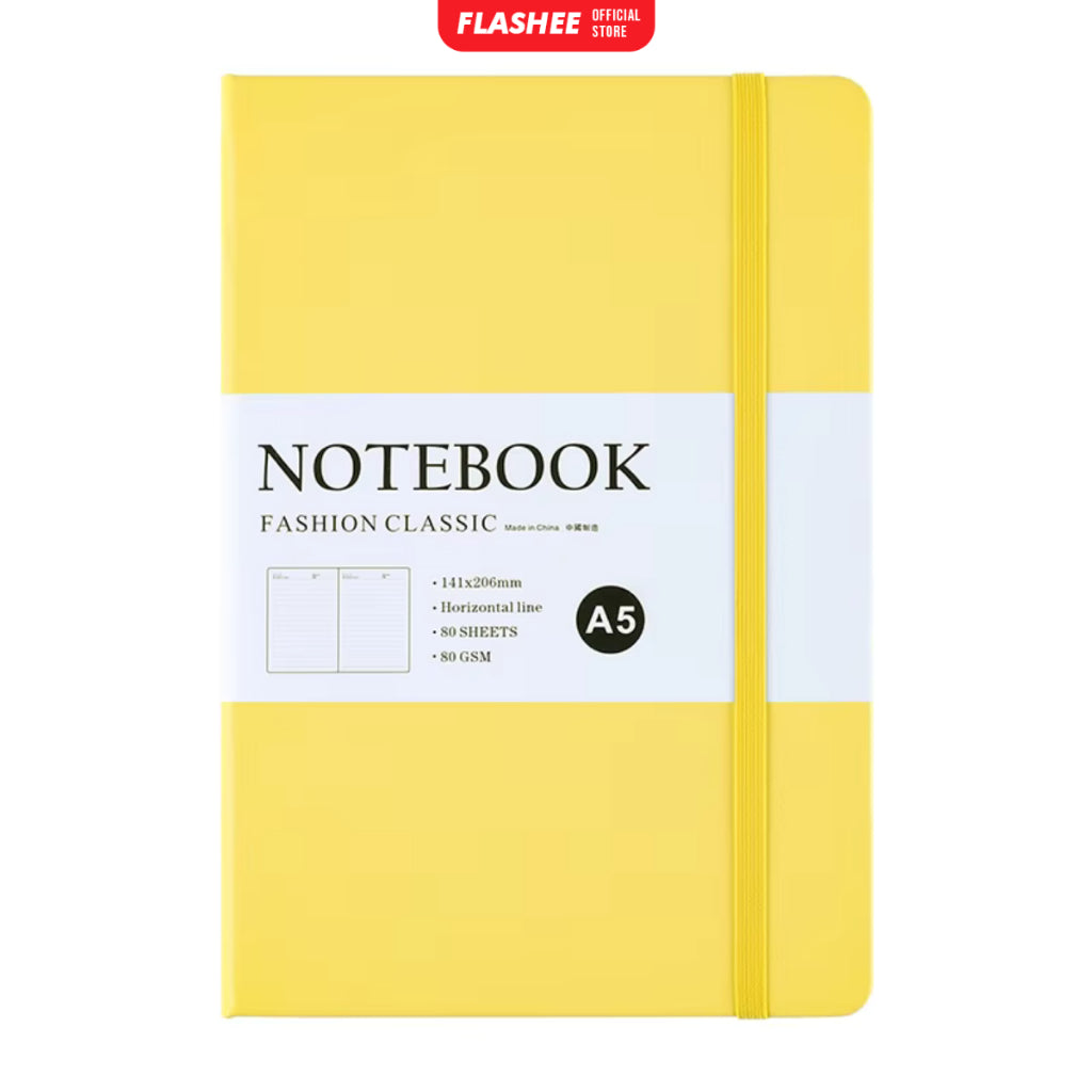 Flashee Notebook Aesthetic A5 Pocket Diary Buku Catatan Pertemuan 80 Lembar Jurnal Harian