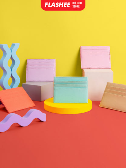 Flashee Card Holder 6 Slot Shavonne Dompet Kartu Tempat Kartu 6 Slot Card 1 Money Slot PU Leather