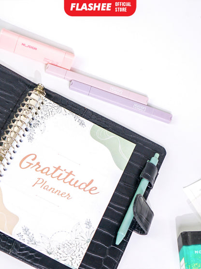 Flashee Loose Leaf Binder Gratitude Planner A5 HVS 100 Gsm Kertas Planner Binder B5 Refill Binder