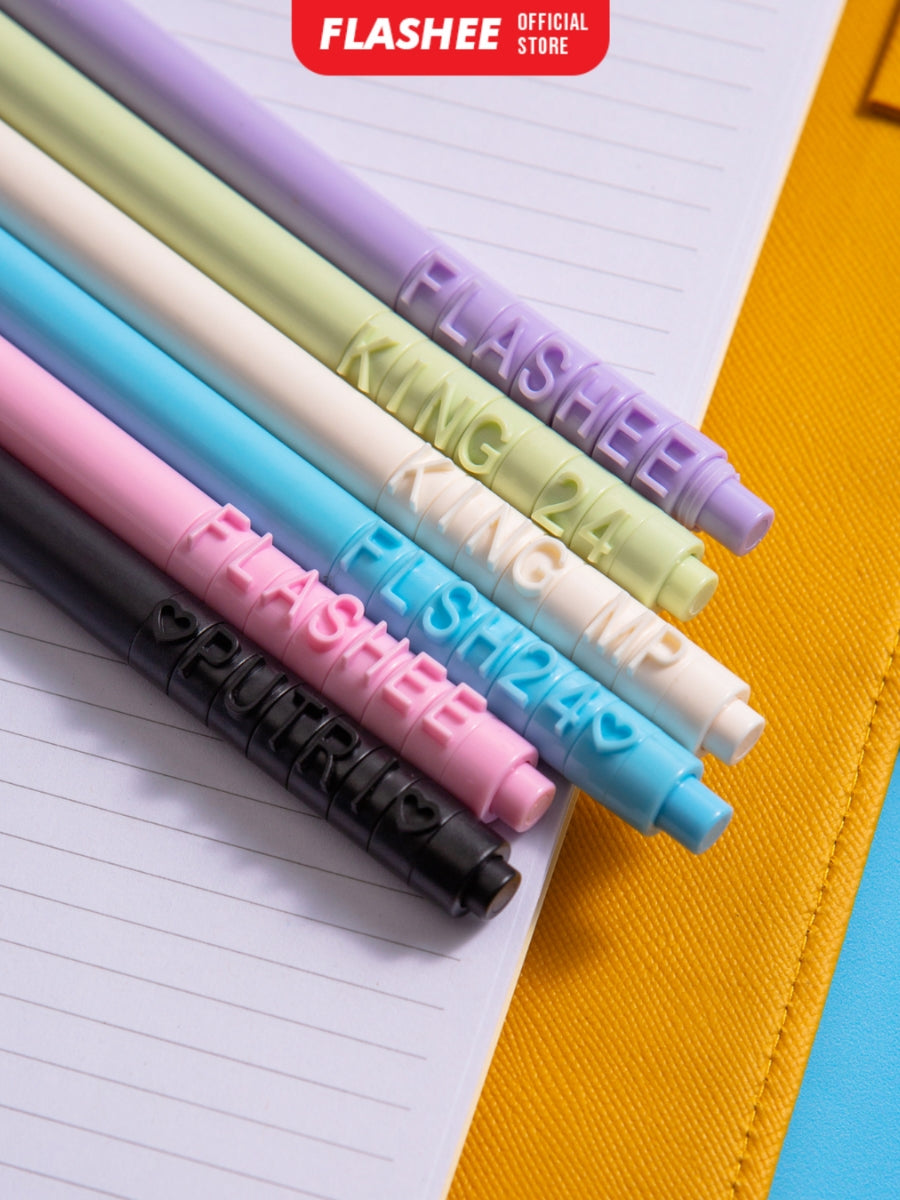 Flashee Pulpen Narita Nama Letter Pen Bisa Pakai Nama Sendiri Pena DIY Lucu Baru