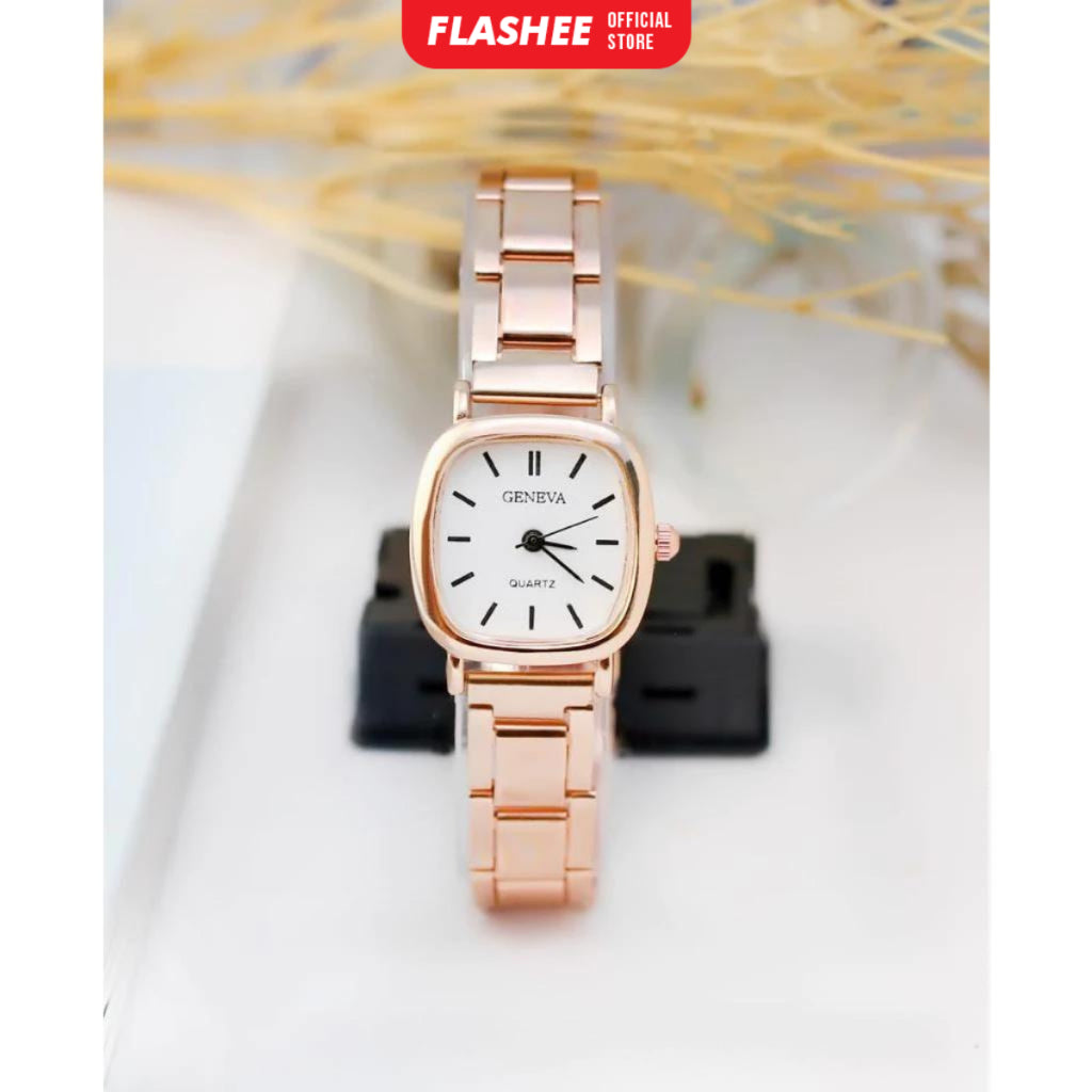 Flashee Jam Tangan Millie Wanita Analog Quartz Casual Jam Tangan Digital Strap Rantai Stainless