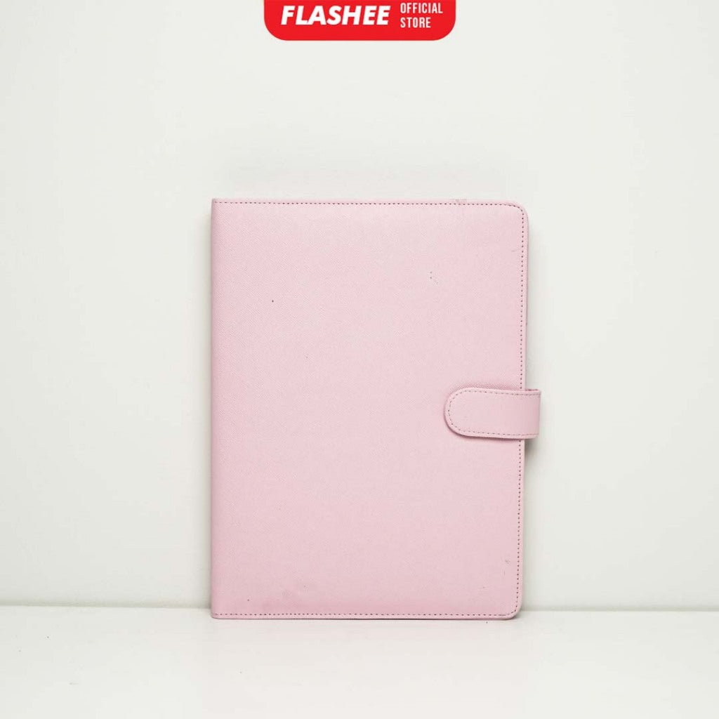 Flashee Binder Polos Warna Pink Muda Ukuran B5 Ring 26 Eksklusif Binder Sekolah Isi Ulang COD