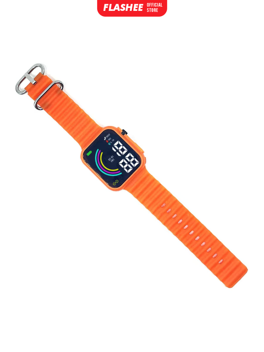 Flashee Jam Tangan Rubber Apple Watch Ultra Jam Tangan Digital Couple