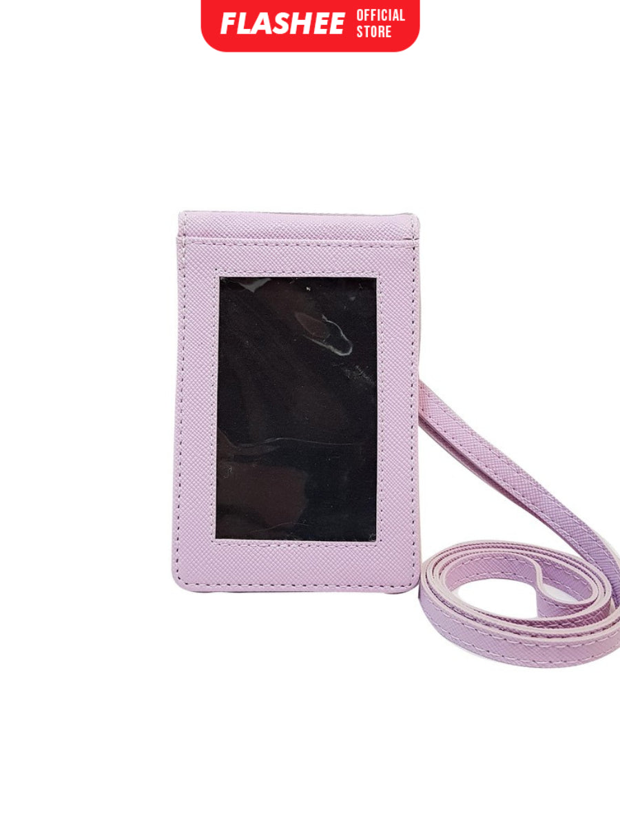 Flashee ID Card Holder Magnet Tabby Lanyard Magnet Name Tag Kulit Termurah Berkualitas PU Leather