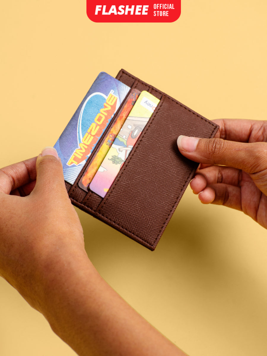 Flashee Card Holder 6 Slot Shavonne Dompet Kartu Tempat Kartu 6 Slot Card 1 Money Slot PU Leather