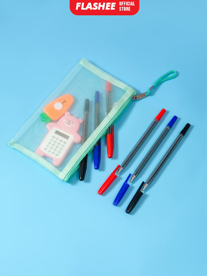Flashee Pulpen Standart 1.0mm Pulpen Narita Stainess Balpoint Pen