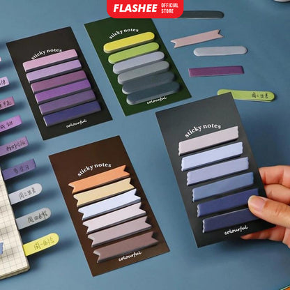 Flashee Sticky Note Gradiasi 6in1 Memo Stick Tempel Notes Pembatas Penanda Kertas