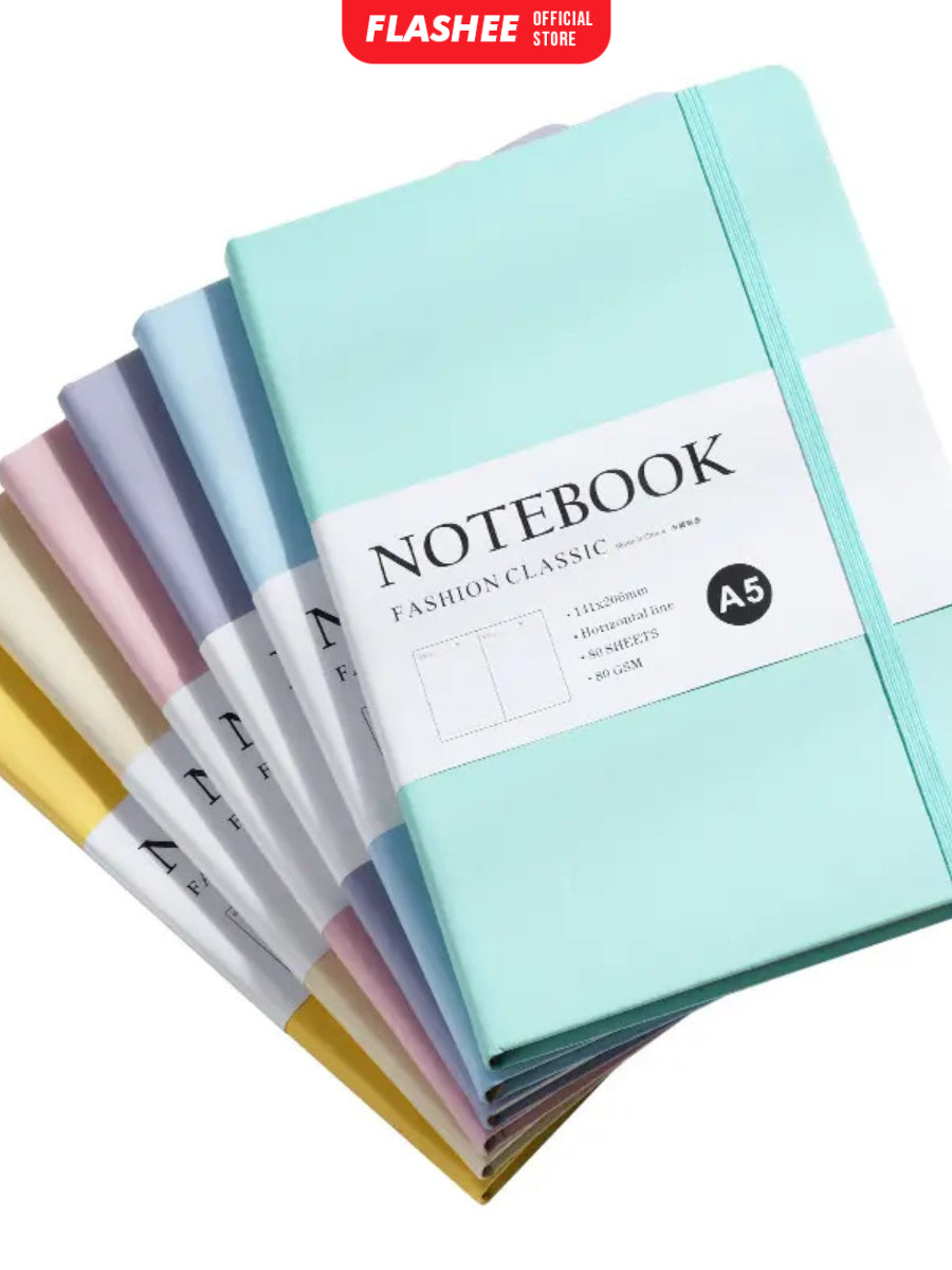 Flashee Notebook Aesthetic A5 Pocket Diary Buku Catatan Pertemuan 80 Lembar Jurnal Harian