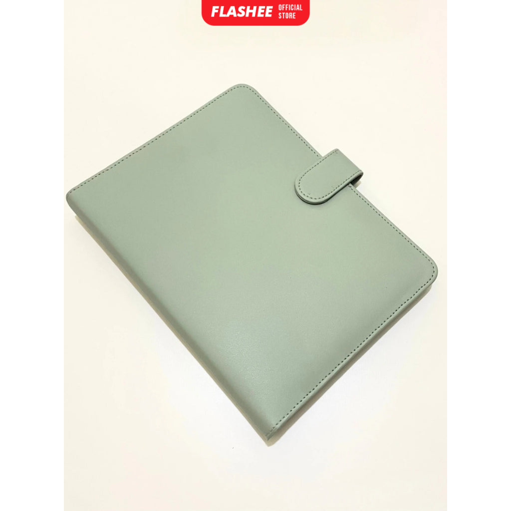 Flashee Binder Kulit Polos Premium A5 20 Ring Cover Buku Agenda Kuliah