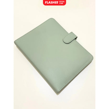 Flashee Binder Kulit Polos Premium A5 20 Ring Cover Buku Agenda Kuliah