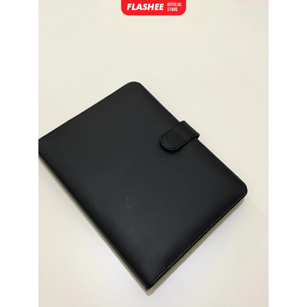 Flashee Binder Kulit Polos Premium A5 20 Ring Cover Buku Agenda Kuliah