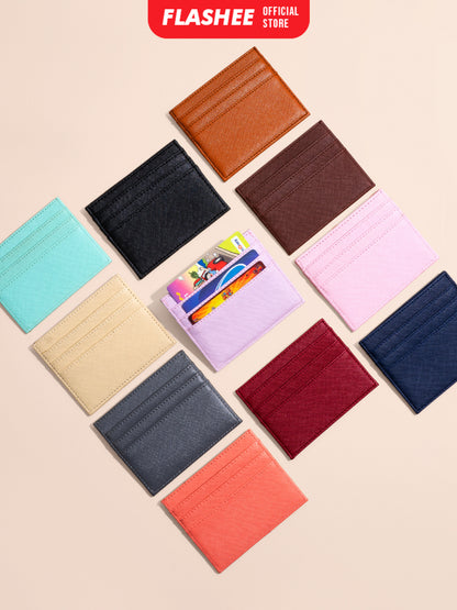 Flashee Card Holder 6 Slot Shavonne Dompet Kartu Tempat Kartu 6 Slot Card 1 Money Slot PU Leather