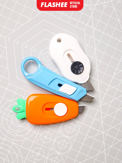 Flashee Mini Cutter Lucu Portable Pisau Cutter Pemotong Kertas