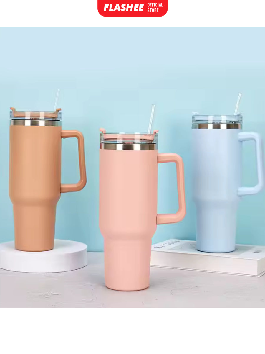 Flashee Botol Minum Anak Aesthetic 1200ML Tumbler Stainless Steel Tahan Dingin Tumbler Stainless