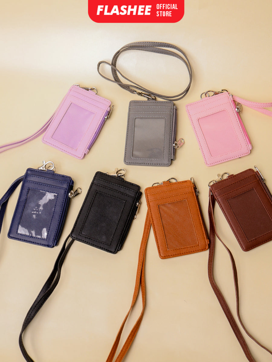 Flashee ID Card Holder Resleting Name Tag Seleting Taylor Lanyard Risleting Kulit Sintetis v2