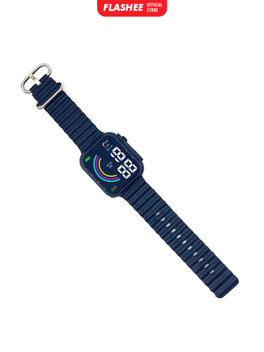 Flashee Jam Tangan Rubber Apple Watch Ultra Jam Tangan Digital Couple