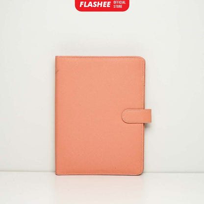 Flashee Binder Polos Warna Pink Muda Ukuran B5 Ring 26 Eksklusif Binder Sekolah Isi Ulang COD