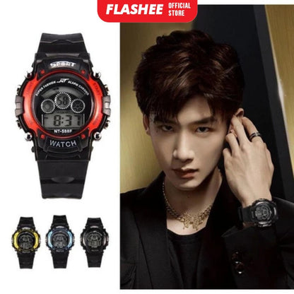 Flashee Jam Tangan Hugo Pria Sport Baru Digital Fashion Led am Fashion Korea Style Digital