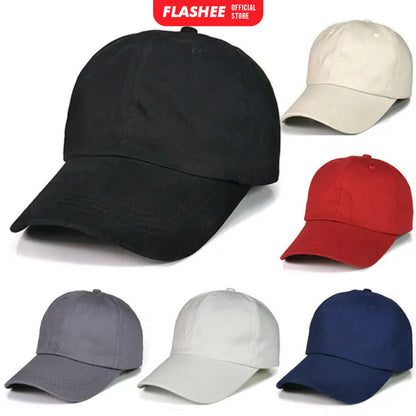 Flashee Topi Pria Baseball Topi Wanita Polos Topi Polos Dewasa Topi Original Keren Fashion Korea
